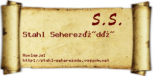 Stahl Seherezádé névjegykártya